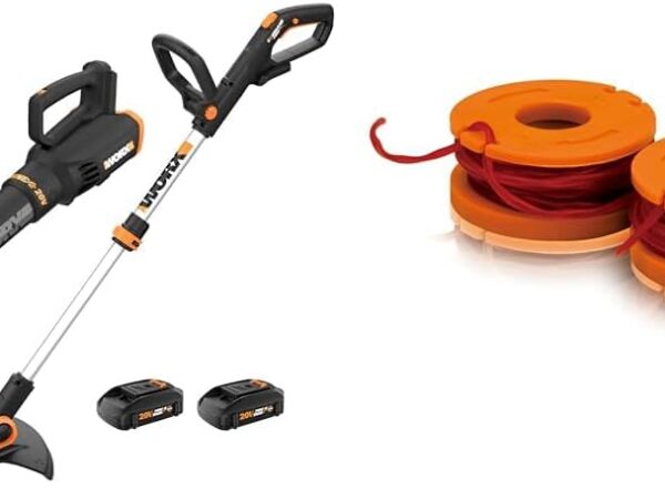 Worx String Trimmer Cordless GT3.0 20V PowerShare 12" Edger & Weed Trimmer (2 Batteries & Charger Included) WG163
