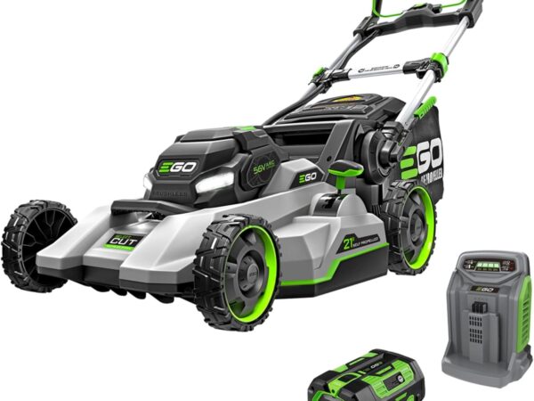 EGO POWER+ Electric Lawn Mower. Self-Propelled Cordless with Select Cut and Touch Drive. Includes 56V 7.5Ah Battery and Rapid Charger – LM2135SP